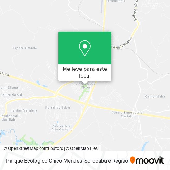 Parque Ecológico Chico Mendes mapa