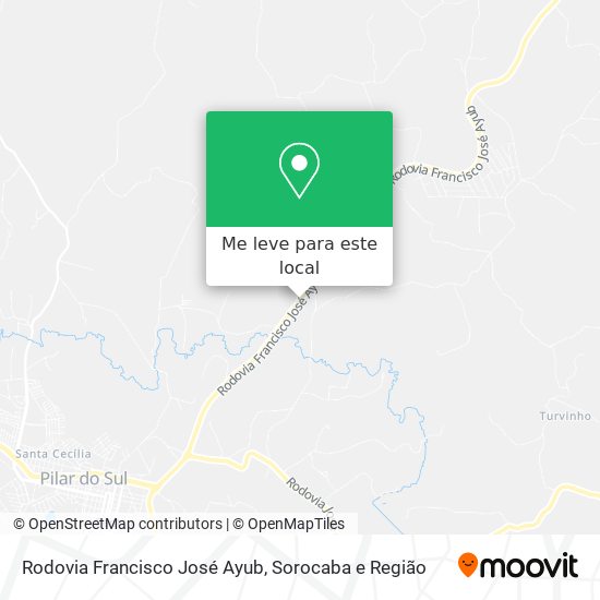 Rodovia Francisco José Ayub mapa