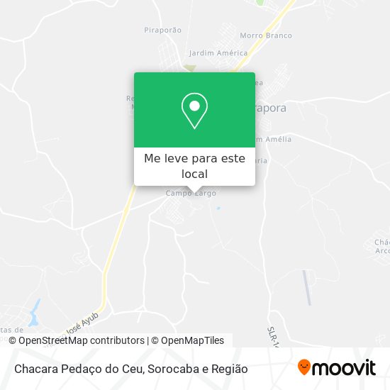 Chacara Pedaço do Ceu mapa