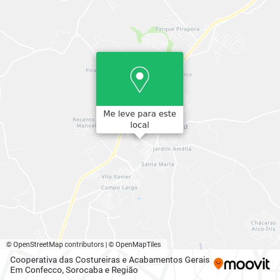 Cooperativa das Costureiras e Acabamentos Gerais Em Confecco mapa