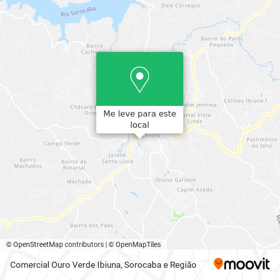 Comercial Ouro Verde Ibiuna mapa