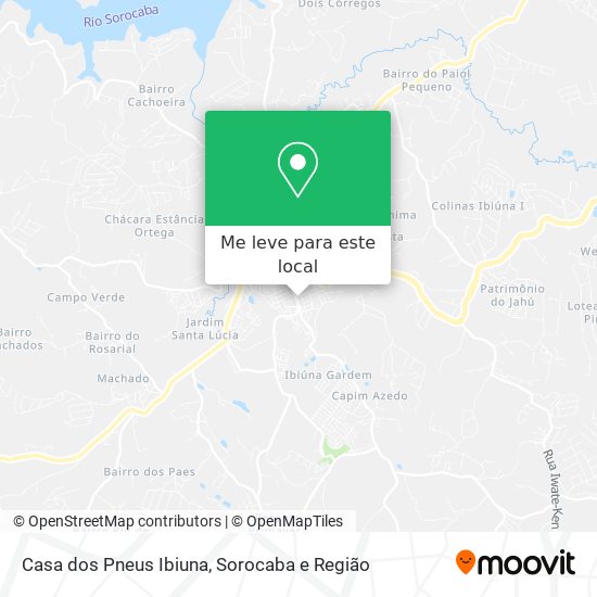 Casa dos Pneus Ibiuna mapa