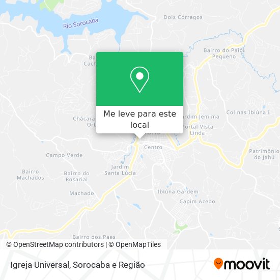 Igreja Universal mapa
