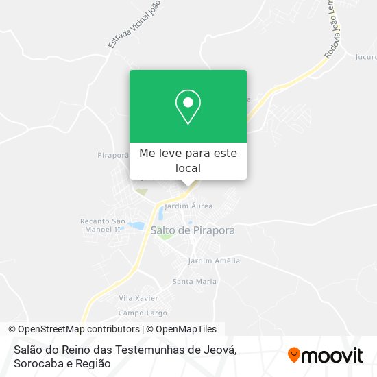 Salão do Reino das Testemunhas de Jeová mapa