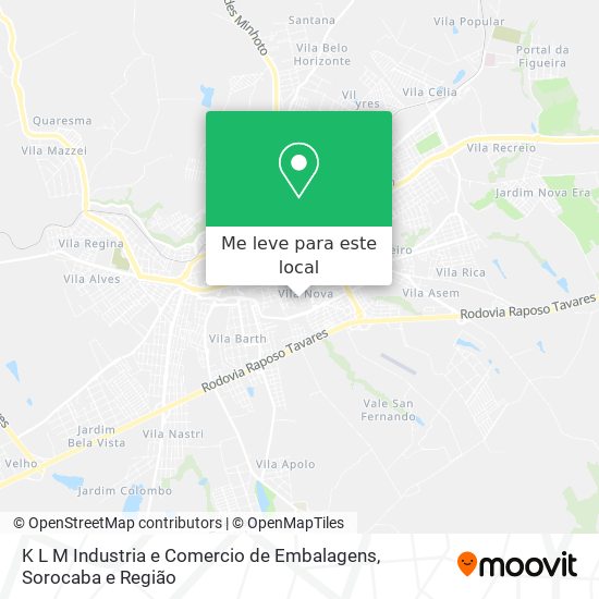 K L M Industria e Comercio de Embalagens mapa