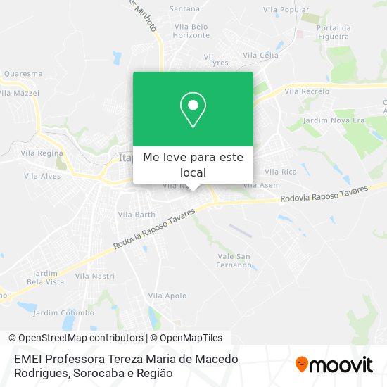 EMEI Professora Tereza Maria de Macedo Rodrigues mapa