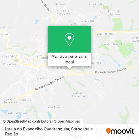 Igreja do Evangelho Quadrangular mapa