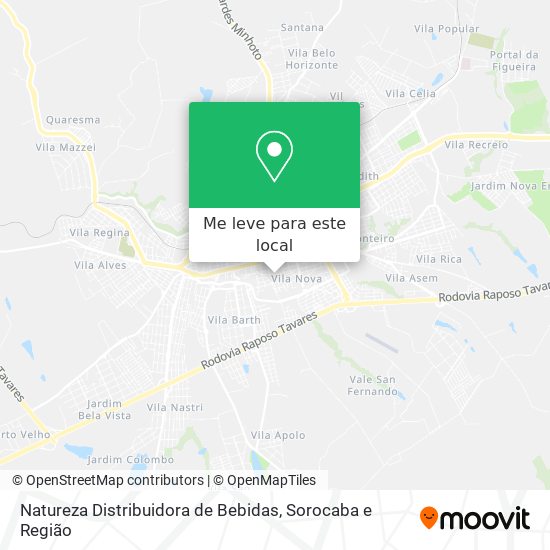 Natureza Distribuidora de Bebidas mapa