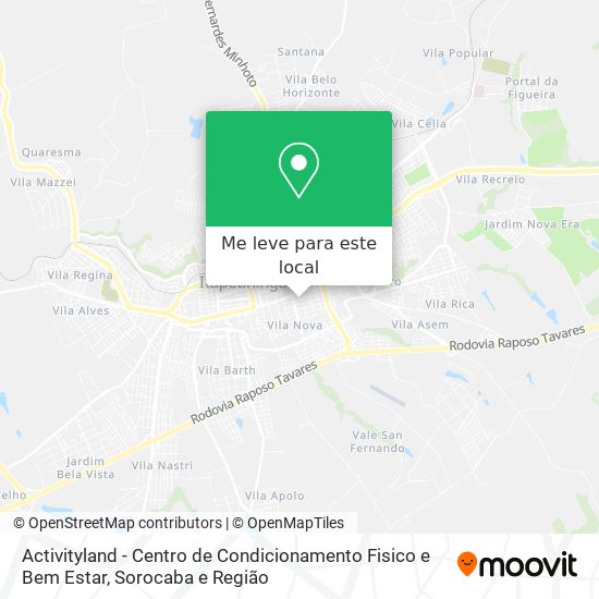 Activityland - Centro de Condicionamento Fisico e Bem Estar mapa