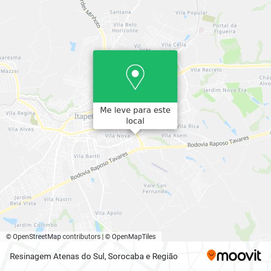 Resinagem Atenas do Sul mapa