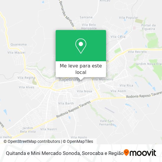 Quitanda e Mini Mercado Sonoda mapa