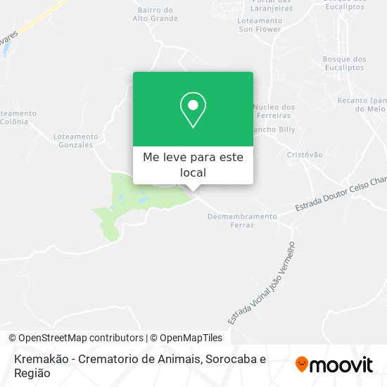 Kremakão - Crematorio de Animais mapa