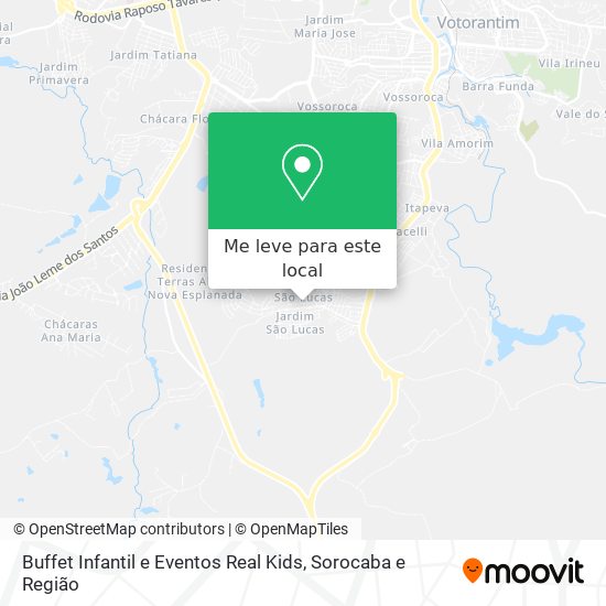 Buffet Infantil e Eventos Real Kids mapa