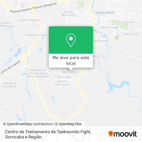 Centro de Treinamento de Taekwondo Fight mapa