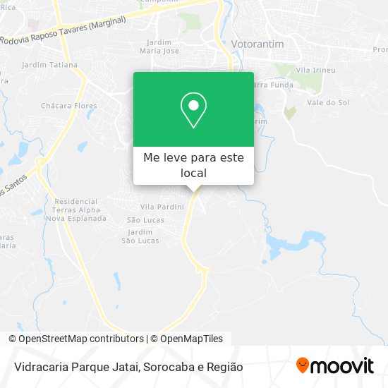 Vidracaria Parque Jatai mapa