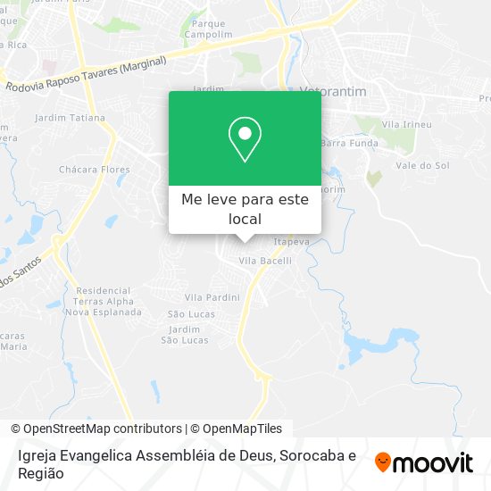 Igreja Evangelica Assembléia de Deus mapa