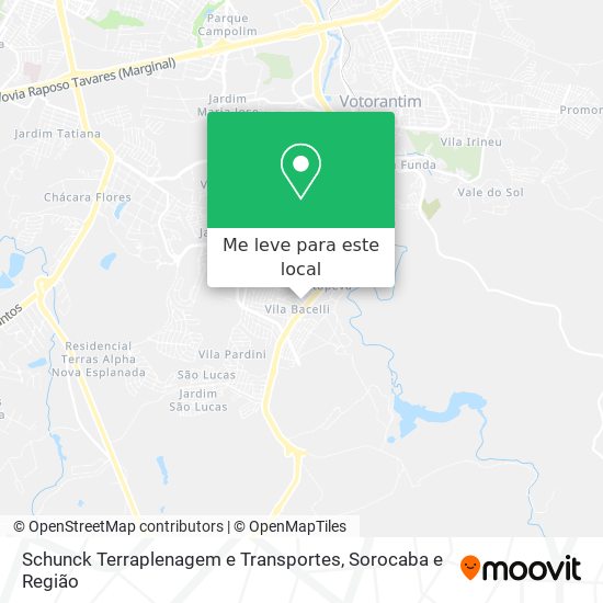 Schunck Terraplenagem e Transportes mapa