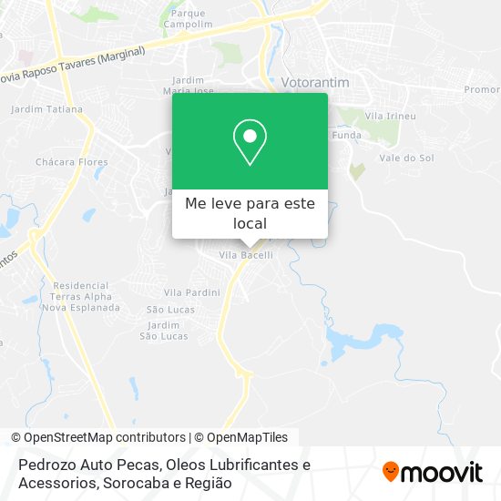 Pedrozo Auto Pecas, Oleos Lubrificantes e Acessorios mapa