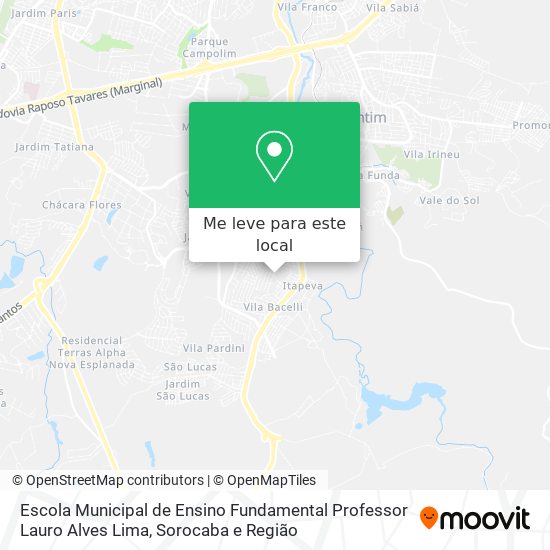 Escola Municipal de Ensino Fundamental Professor Lauro Alves Lima mapa