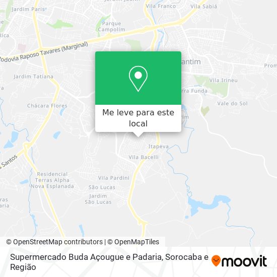 Supermercado Buda Açougue e Padaria mapa