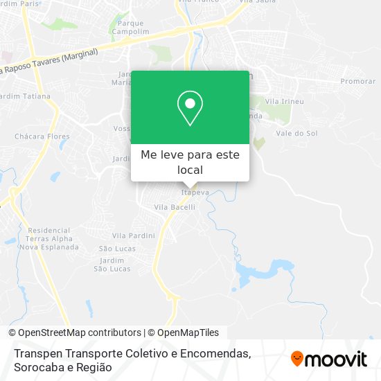 Transpen Transporte Coletivo e Encomendas mapa
