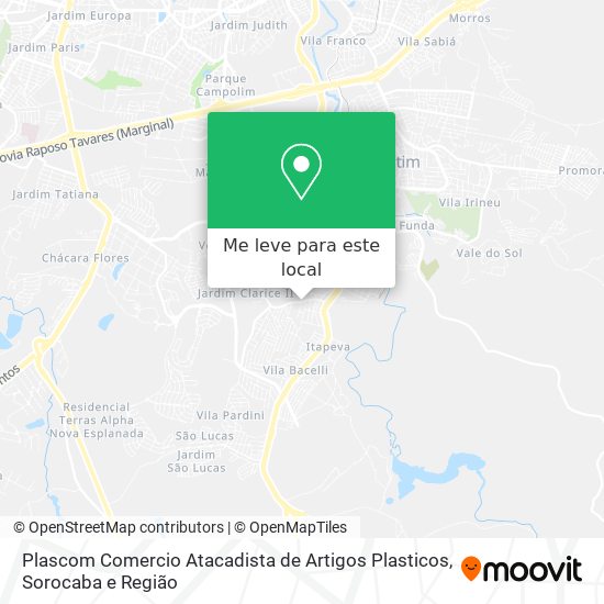 Plascom Comercio Atacadista de Artigos Plasticos mapa