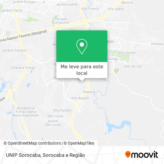 UNIP Sorocaba mapa