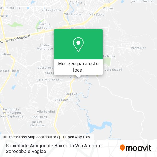 Sociedade Amigos de Bairro da Vila Amorim mapa