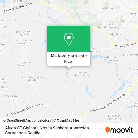 Aluga-SE Chácara Nossa Senhora Aparecida mapa
