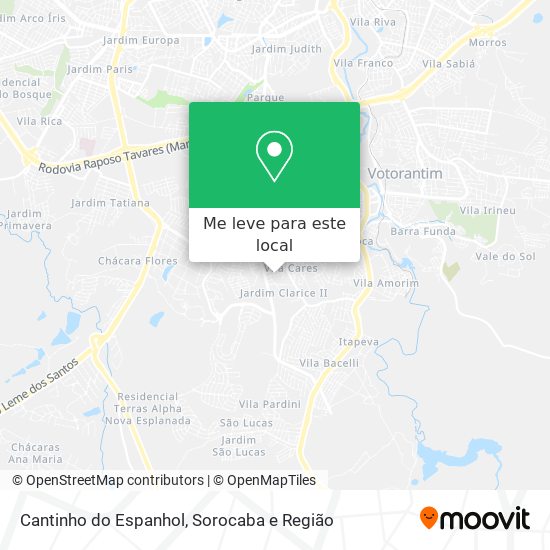 Cantinho do Espanhol mapa