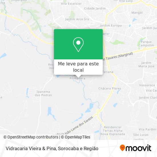 Vidracaria Vieira & Pina mapa