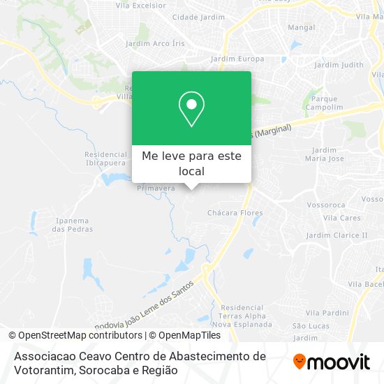 Associacao Ceavo Centro de Abastecimento de Votorantim mapa