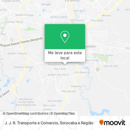 J. J. R. Transporte e Comercio mapa