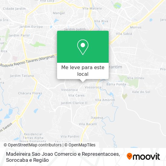 Madeireira Sao Joao Comercio e Representacoes mapa