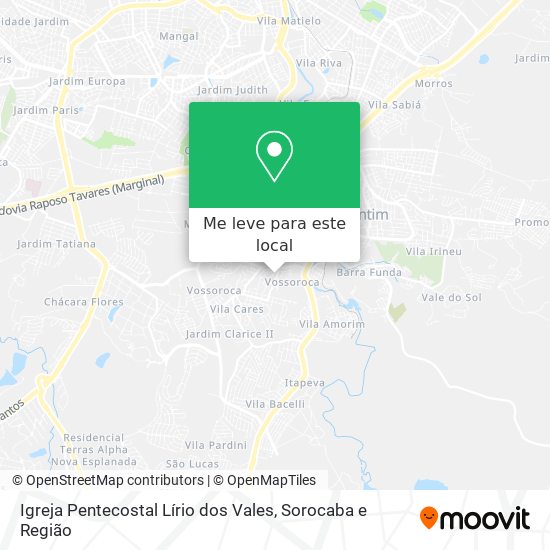 Igreja Pentecostal Lírio dos Vales mapa