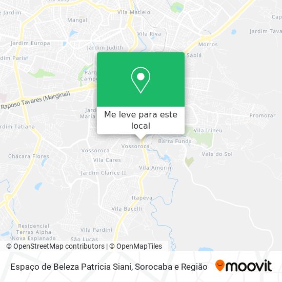 Espaço de Beleza Patricia Siani mapa