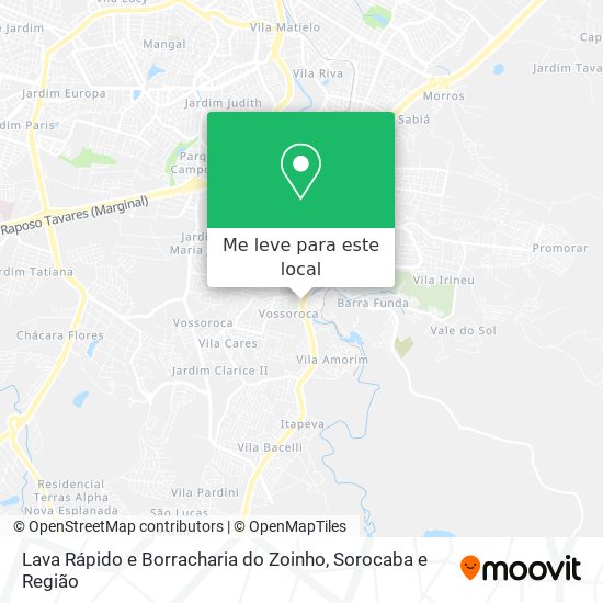 Lava Rápido e Borracharia do Zoinho mapa