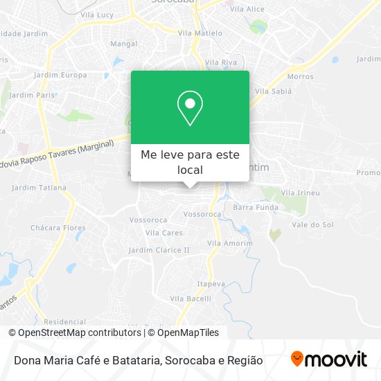 Dona Maria Café e Batataria mapa