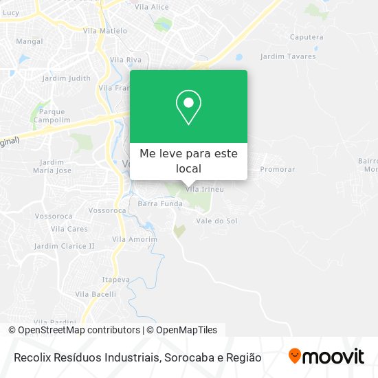 Recolix Resíduos Industriais mapa