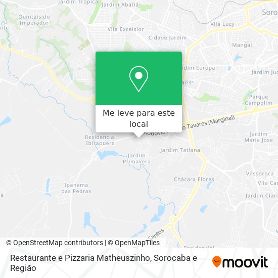 Restaurante e Pizzaria Matheuszinho mapa