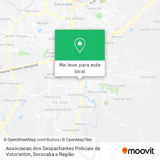 Associacao dos Despachantes Policiais de Votorantim mapa