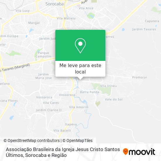 Associação Brasileira da Igreja Jesus Cristo Santos Últimos mapa