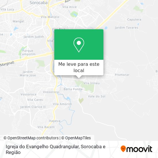 Igreja do Evangelho Quadrangular mapa