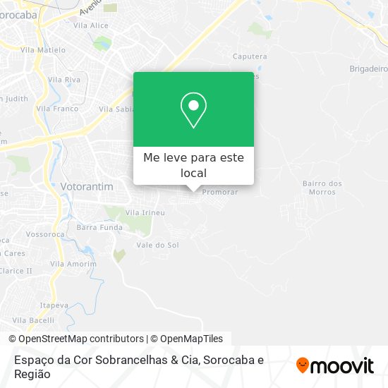 Espaço da Cor Sobrancelhas & Cia mapa