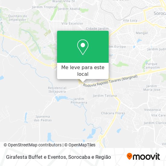 Girafesta Buffet e Eventos mapa