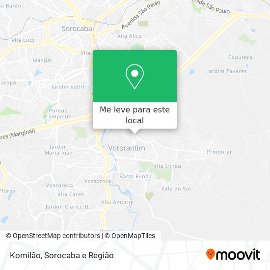 Komilão mapa