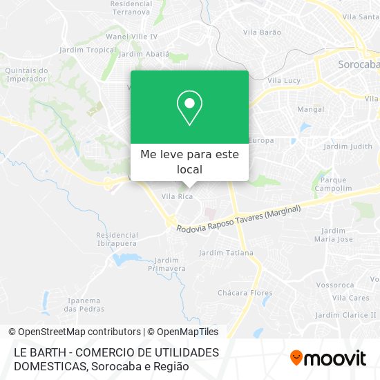 LE BARTH - COMERCIO DE UTILIDADES DOMESTICAS mapa