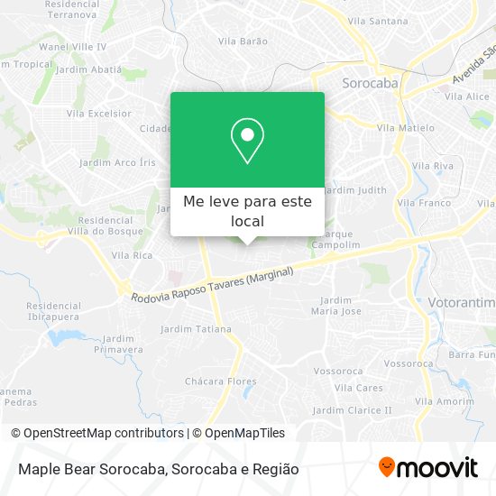 Maple Bear Sorocaba mapa