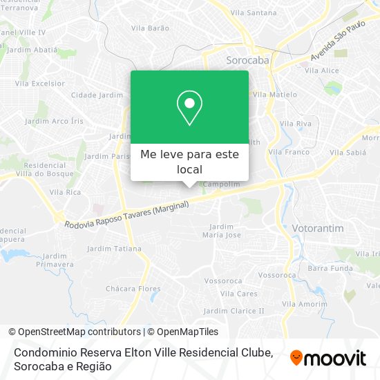 Condominio Reserva Elton Ville Residencial Clube mapa