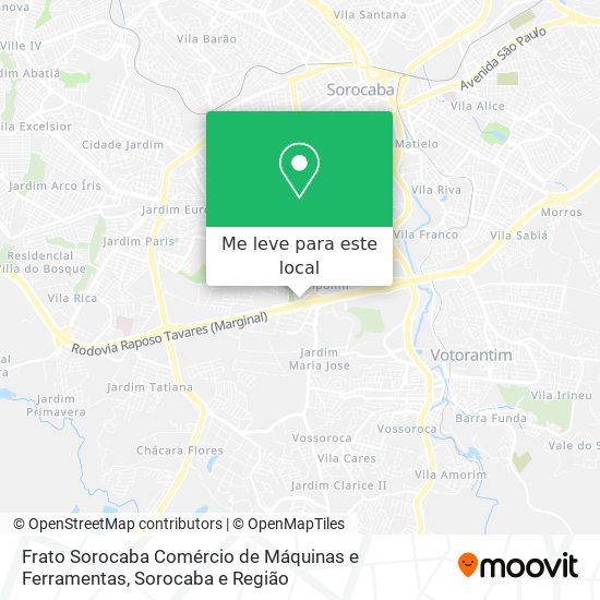 Frato Sorocaba Comércio de Máquinas e Ferramentas mapa